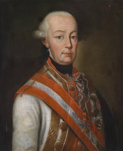 Leopoldo II in uniforme da feldmaresciallo, decorato con gli ordini della casa austriaca da Unbekannt Unbekannt